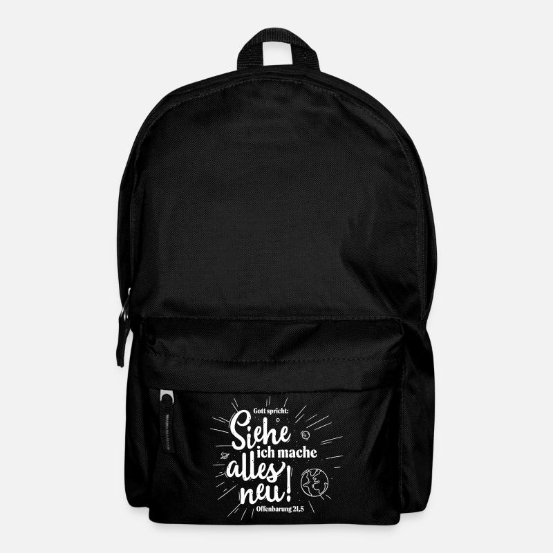 God says, "Behold, I am making all things new - Backpack - black