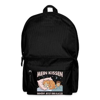 Mein Kissen gehört der Katze - Katzenbesitzer - Rucksack - Schwarz - Vorne