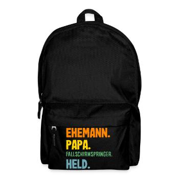 Drôle de parachutiste papa accro à l’adrénaline - Sac à dos - noir - Devant