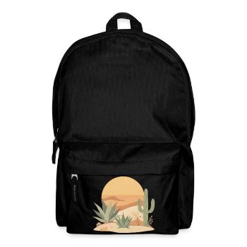 Boho Natur Kakteen - Rucksack - Schwarz - Vorne
