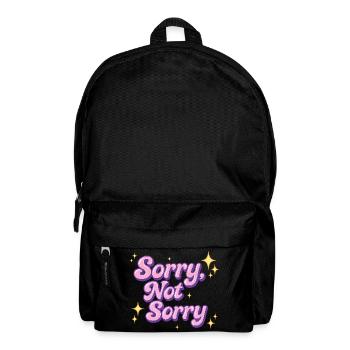 sorry, not sorry / y2k statement design - Rucksack - Schwarz - Vorne