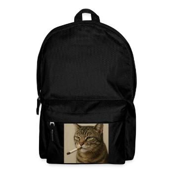 Rauchende Katze Generation Z Meme Katze raucht - Rucksack - Schwarz - Vorne