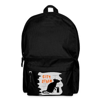City Stain – rat graffiti - Backpack - black - Front