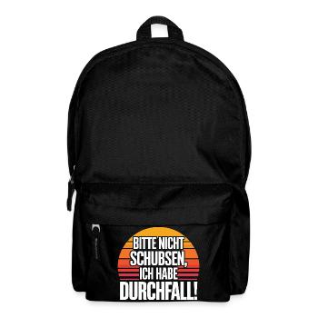 Please don't push, I have diarrhea funnier - Backpack - black - Front