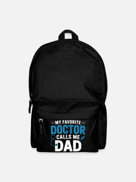 Meine Lieblingsdoktor ruft Papa - Rucksack - Schwarz
