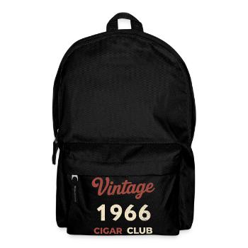 Vintage 1966 Cigar Club Retro Birth Year Gift - Backpack - black - Front