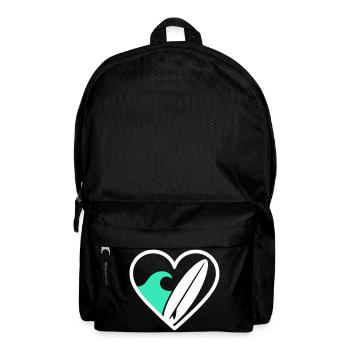 Surf Heart Board Wave Ocean Geschenk - Rucksack - Schwarz - Vorne