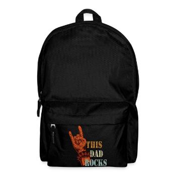 Dad Rock Design Grafik - Rocker Geschenk - Rucksack - Schwarz - Vorne