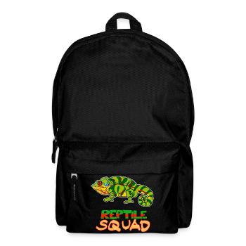 Reptile Squad Colorful Chameleon Art - Backpack - black - Front