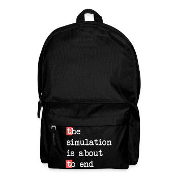 La fin de la simulation – Matrice rencontre la réalité - Sac à dos - noir - Devant