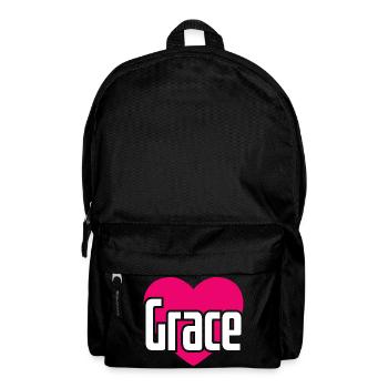 I Love Grace Pinkes Herz Ich liebe Grace - Rucksack - Schwarz - Vorne