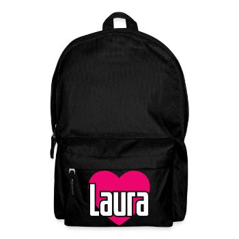 J’aime Laura Coeur rose J’aime Laura - Sac à dos - noir - Devant