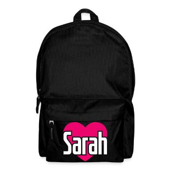 J’aime Sarah Pink Heart J’aime Sarah - Sac à dos - noir - Devant
