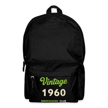 Vintage 1960 – Bikepacking Club Retro Geburtsjahr - Rucksack - Schwarz - Vorne