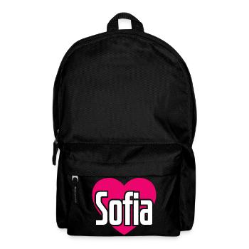 I Love Sofia Pink Heart I Love Sofia - Backpack - black - Front