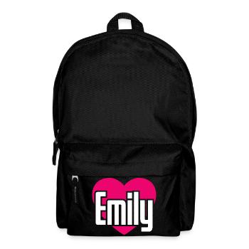 I Love Emily Pink Heart I Love Emily - Backpack - black - Front