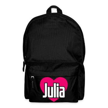 J’aime Julia Coeur rose J’aime Julia - Sac à dos - noir - Devant