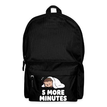 5 more minutes sleep hedgehog - Backpack - black - Front