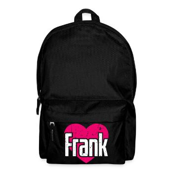 I Love Frank Pink Heart I Love Frank - Backpack - black - Front