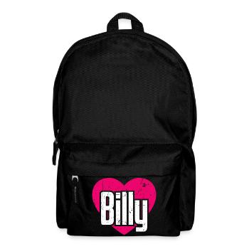 I Love Billy Pinkes Herz Ich liebe Billy - Rucksack - Schwarz - Vorne