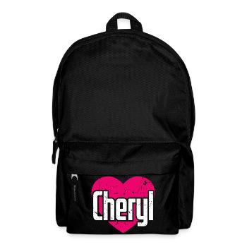 I Love Cheryl Pink Heart I Love Cheryl - Backpack - black - Front
