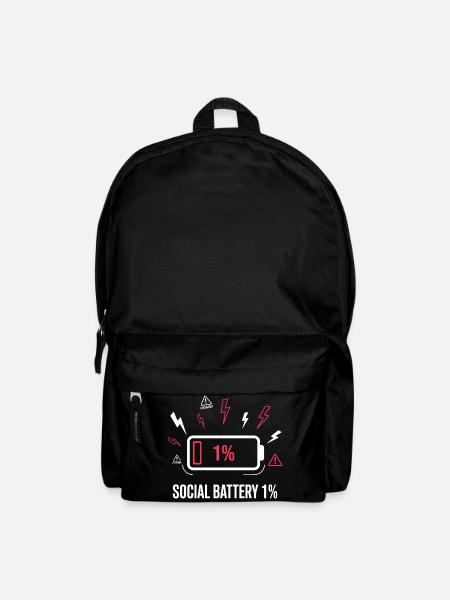 Social Battery 1% Akku - Backpack - black