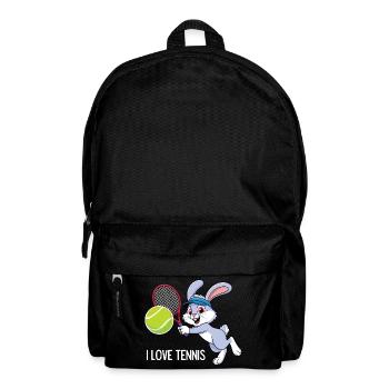 Ich liebe Tennis - Rucksack - Schwarz - Vorne