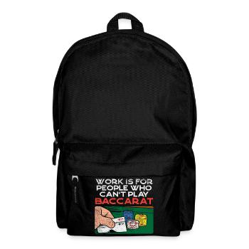 Baccarat Player Casino Gambling Design - Backpack - black - Front