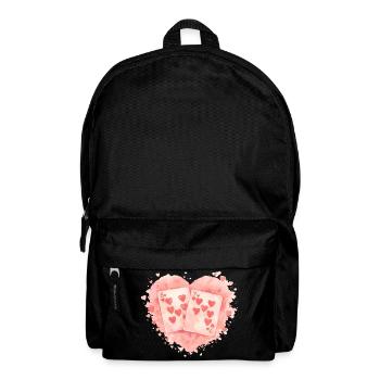 Spielkarten 67 Valentine six seven Herz Süß - Rucksack - Schwarz - Vorne