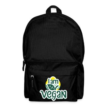 I'm vegan. - Backpack - black - Front