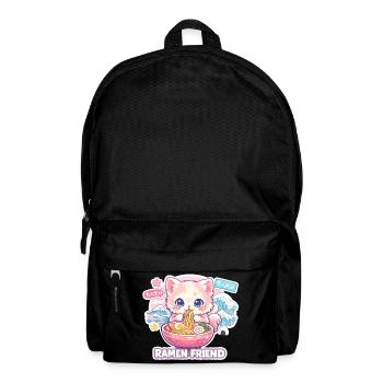 Kawaii Katze Ramen Nudeln Anime Katze - Rucksack - Schwarz - Vorne