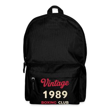 Vintage 1989 – Boxing Club Retro Birth Year - Backpack - black - Front