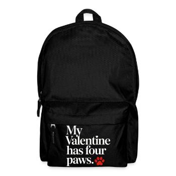 Mon Valentine a un t-shirt Four Paws – Mignon Amant des animaux de compagnie - Sac à dos - noir - Devant