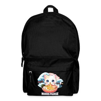 Kawaii Neko Ramen Cat Noodle Anime - Backpack - black - Front