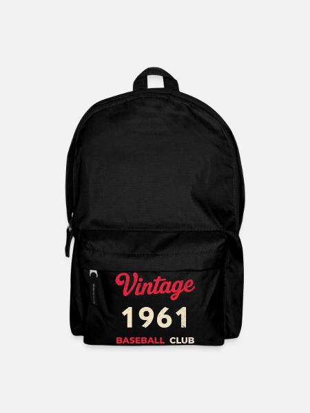 Vintage 1961 – Baseball Club Retro Geburtsjahr - Rucksack - Schwarz