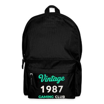 Vintage 1987 – Gaming Club Retro Birth Year - Backpack - black - Front