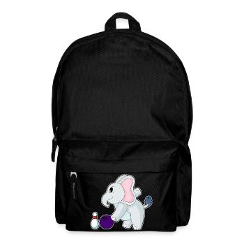 Elefant Bowling Bowlingkugel Pin - Rucksack - Schwarz - Vorne