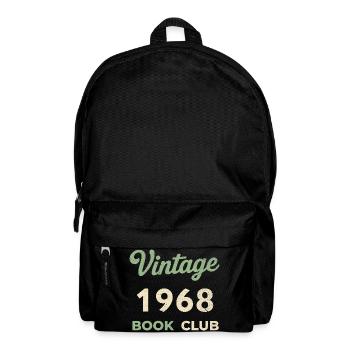 Vintage 1968 Book Club Retro Geburtsjahr Geschenk - Rucksack - Schwarz - Vorne