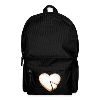 Gâteau en forme de cœur avec illustration de sucre glace - Sac à dos - noir - Devant
