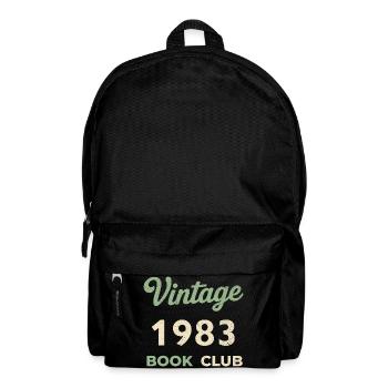 Vintage 1983 Book Club Retro Birth Year Gift - Backpack - black - Front