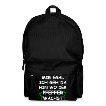 Là où le poivre pousse un drôle de dicton - Sac à dos - noir - Devant