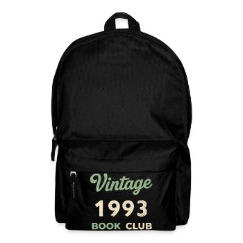 Cadeau rétro de l’année de naissance vintage du club de lecture 1993 - Sac à dos - noir - Devant