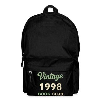Vintage 1998 Book Club Retro Geburtsjahr Geschenk - Rucksack - Schwarz - Vorne