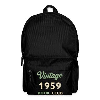 Cadeau rétro de l’année de naissance vintage du club de lecture 1959 - Sac à dos - noir - Devant