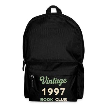 Cadeau rétro de l’année de naissance du club de lecture vintage 1997 - Sac à dos - noir - Devant