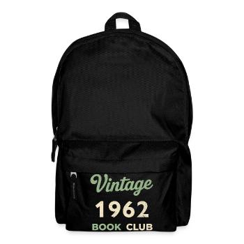 Vintage 1962 Book Club Retro Birth Year Gift - Backpack - black - Front