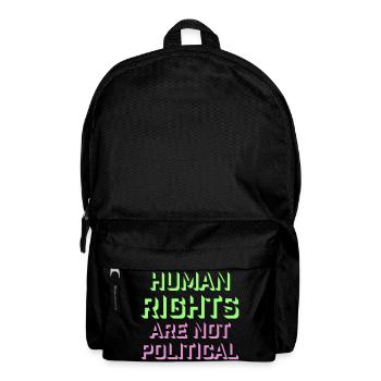 Human Rights Are Not Political Menschenrechte Logo - Backpack - black - Front