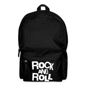Rock and Roll Bold Typography T-Shirt - Rucksack - Schwarz - Vorne