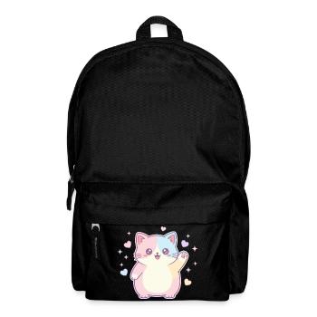 Pastel Kitten Heart Joy - Backpack - black - Front