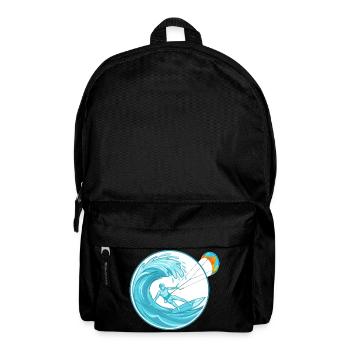 Kitesurfing Ocean Wave - Extreme Water Sports - Backpack - black - Front